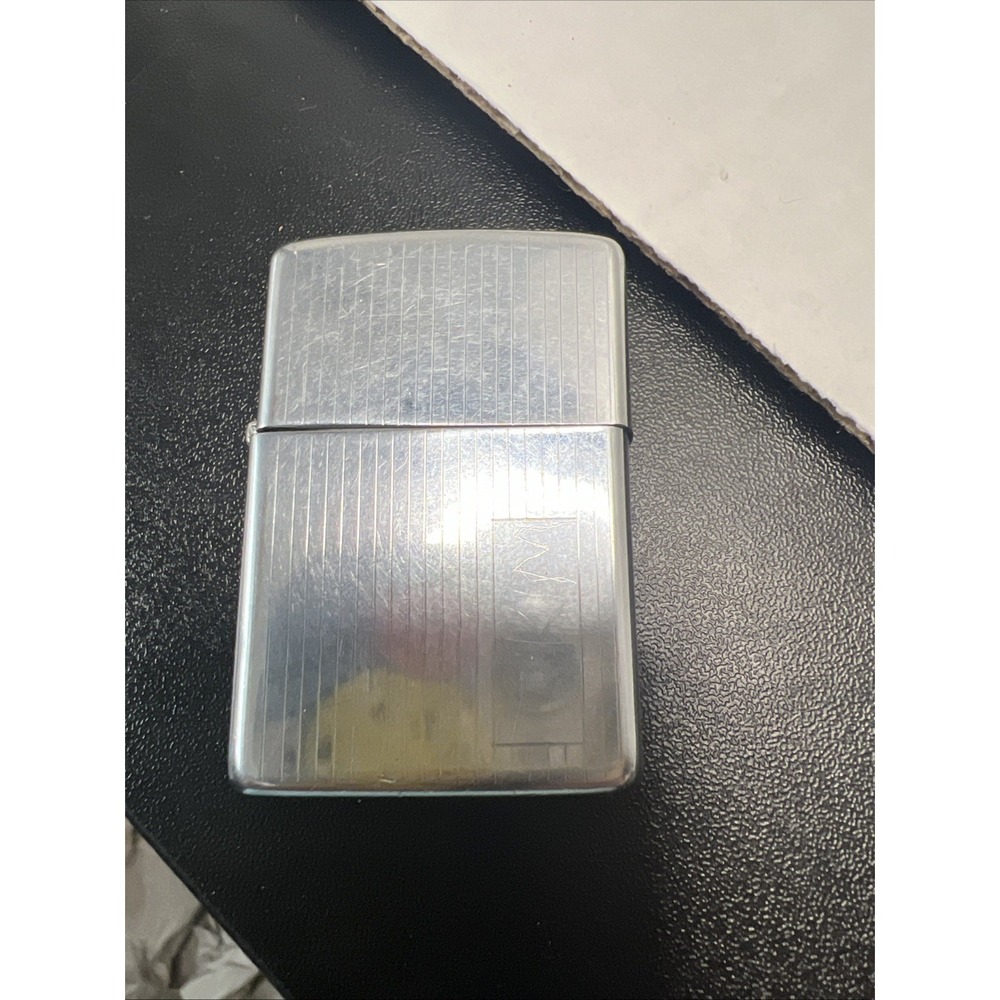 Vintage 1972 Zippo Pinstriped Lighter with Initials engraved untested